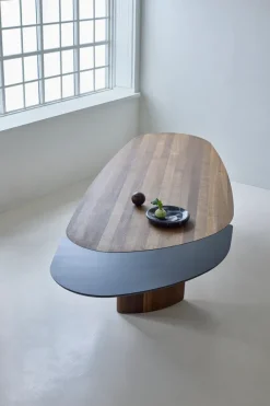 Tangent spisebord, rektangulær olieret røget eg fra DK3