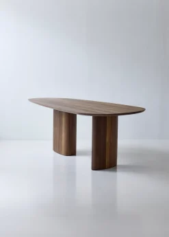 Tangent spisebord, rektangulær olieret røget eg fra DK3