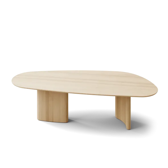 Tangent spisebord, rektangulær sæbebehandlet eg fra DK3