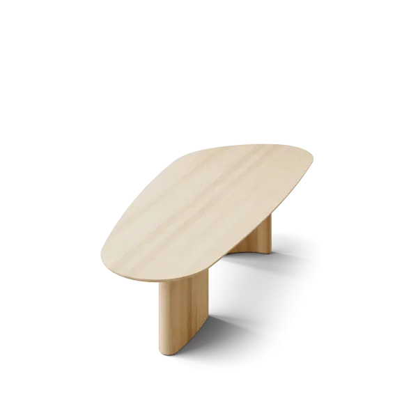 Tangent spisebord, rektangulær sæbebehandlet eg fra DK3