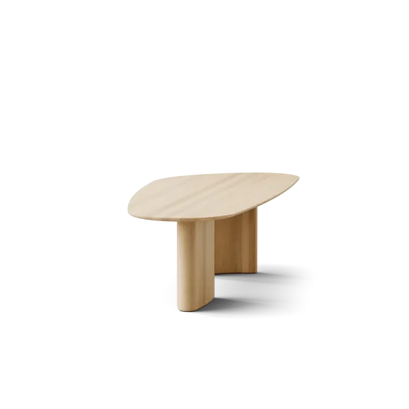 Tangent spisebord, rektangulær sæbebehandlet eg fra DK3