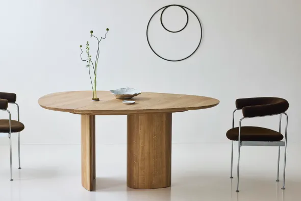Tangent spisebord, rund Ø136 fra DK3