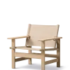 The Canvas Chair, lys olieret eg natur canvas af Børge Mogensen