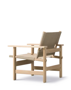 The Canvas Chair, lys olieret eg natur canvas af Børge Mogensen