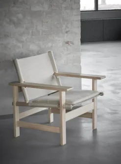 The Canvas Chair, sæbebehandlet eg natur canvas af Børge Mogensen