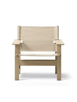 The Canvas Chair, sæbebehandlet eg natur canvas af Børge Mogensen