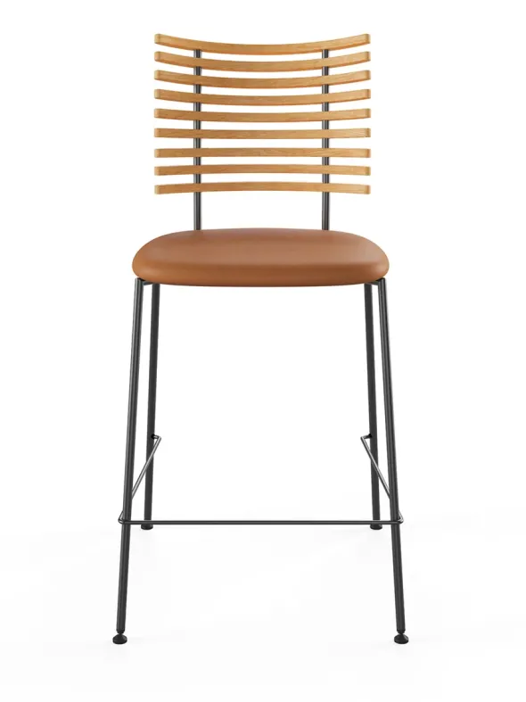 Tiger Barstol, cognac læder fra Naver Collection