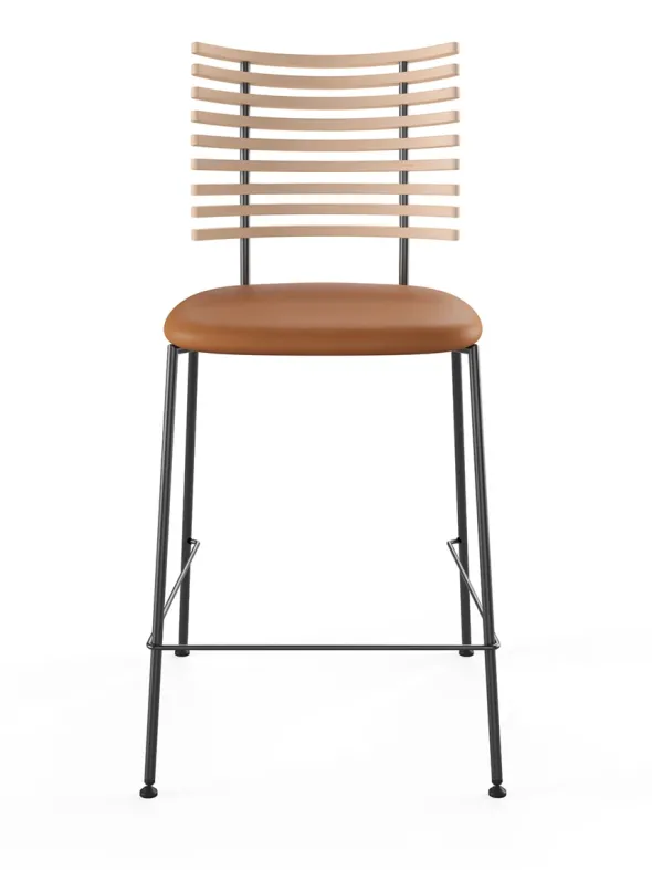 Tiger Barstol, cognac læder fra Naver Collection