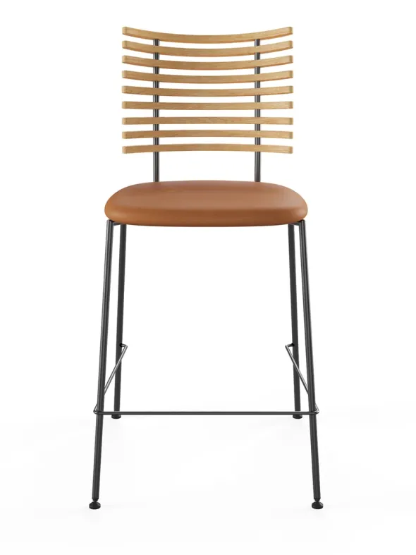 Tiger Barstol, cognac læder fra Naver Collection
