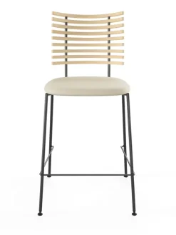 Tiger Barstol, creme læder fra Naver Collection