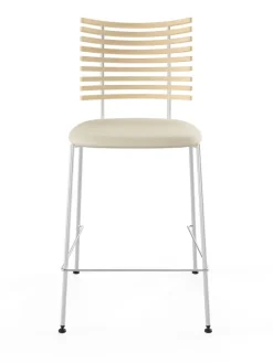 Tiger Barstol, creme læder fra Naver Collection