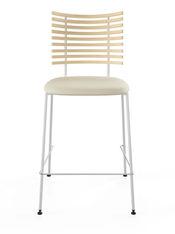 Tiger Barstol, creme læder fra Naver Collection