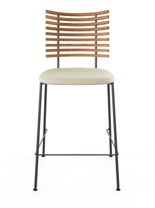 Tiger Barstol, creme læder fra Naver Collection
