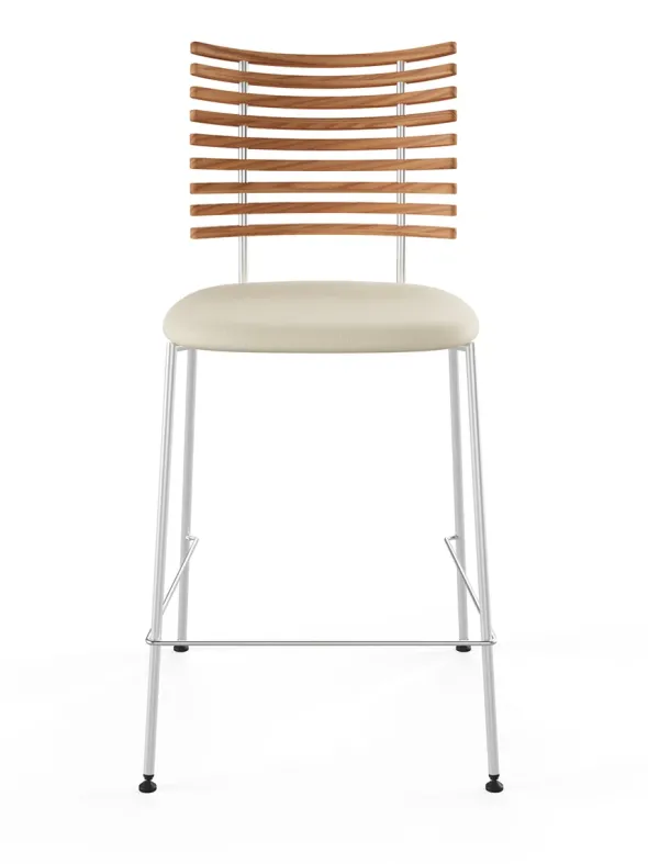 Tiger Barstol, creme læder fra Naver Collection