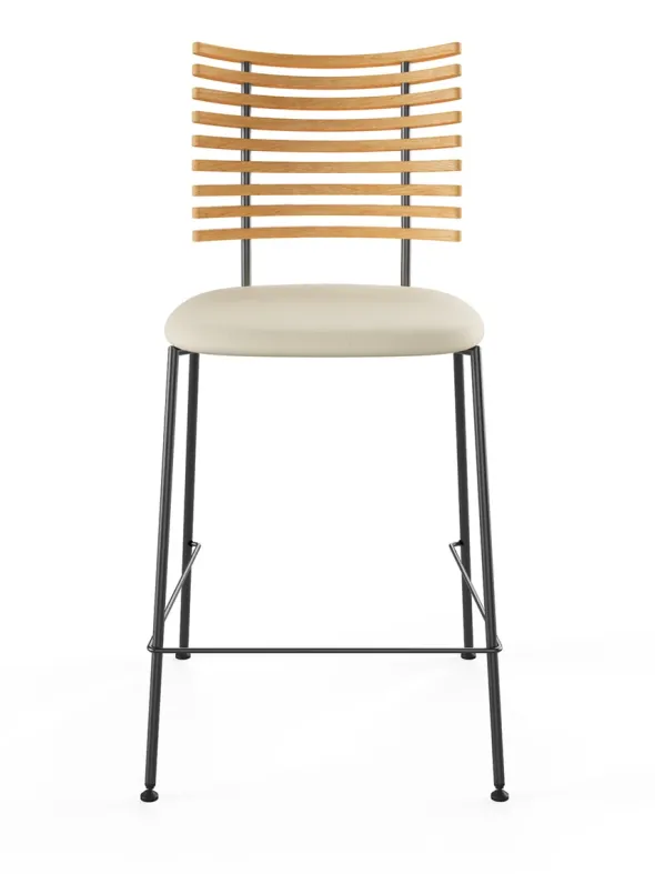 Tiger Barstol, creme læder fra Naver Collection