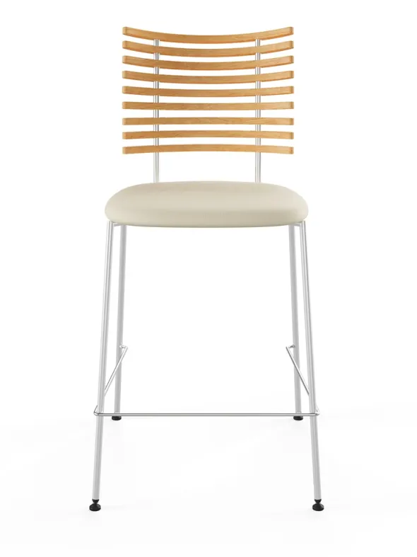Tiger Barstol, creme læder fra Naver Collection