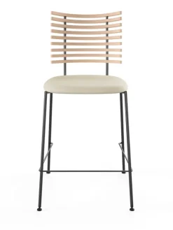 Tiger Barstol, creme læder fra Naver Collection