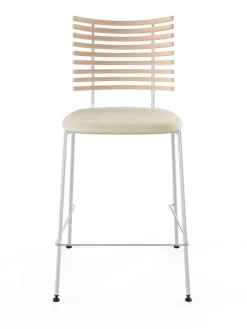 Tiger Barstol, creme læder fra Naver Collection