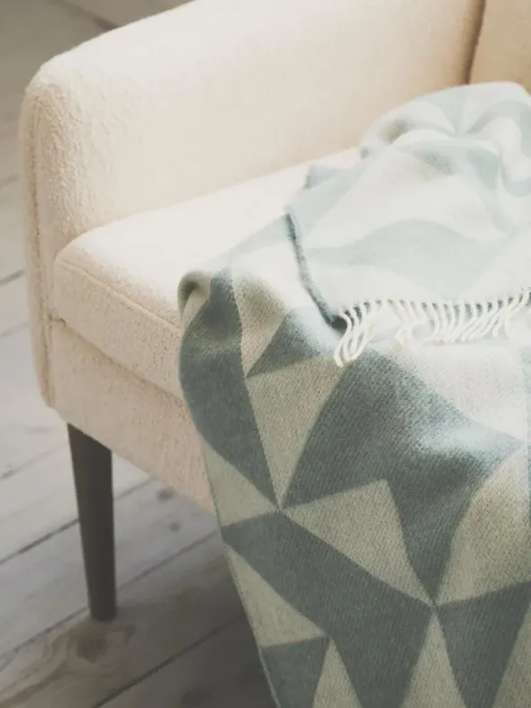 Twist a Twill Plaid, ocean green fra Silkeborg Uldspinderi