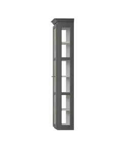 Væghængt Vitrineskab Classic V4, antracit fra Lindebjerg Design