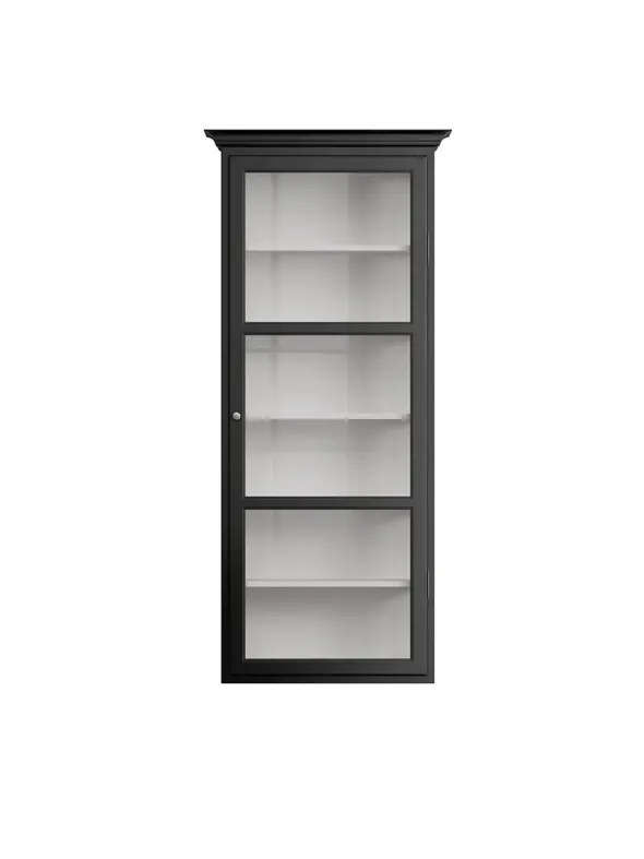 Væghængt Vitrineskab Classic V4, sort fra Lindebjerg Design