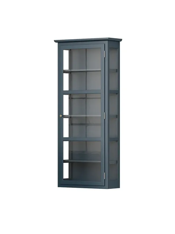 Væghængt Vitrineskab N4, dark blue fra Lindebjerg Design