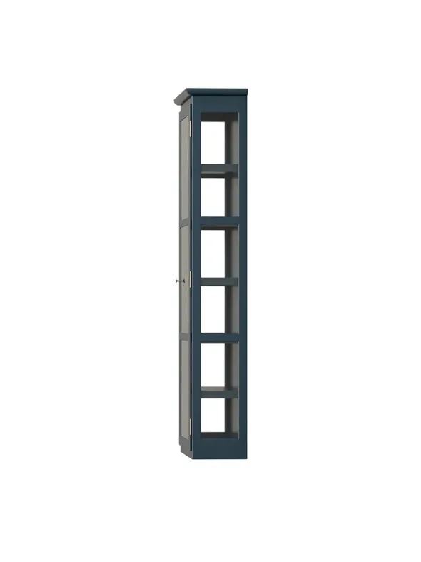 Væghængt Vitrineskab N4, dark blue fra Lindebjerg Design