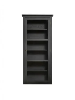 Væghængt Vitrineskab N4, dark oak fra Lindebjerg Design