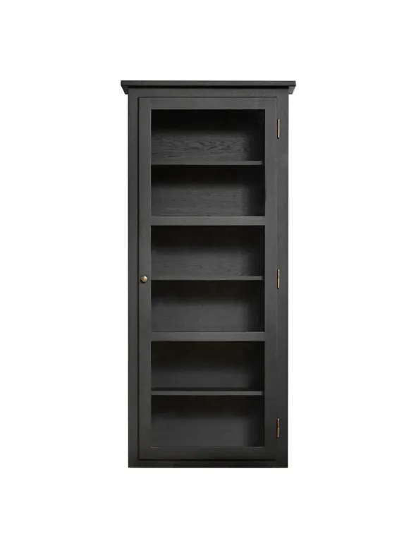 Væghængt Vitrineskab N4, dark oak fra Lindebjerg Design