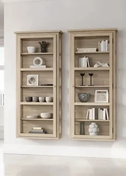 Væghængt Vitrineskab N4, light oak fra Lindebjerg Design