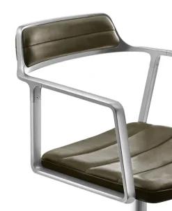 VIPP452 Swivel Chair m/hjul, bosco grøn læder fra Vipp