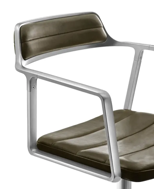 VIPP452 Swivel Chair m/hjul, bosco grøn læder fra Vipp