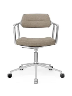 VIPP453 Swivel+ Chair m/hjul, dark sand tekstil fra Vipp