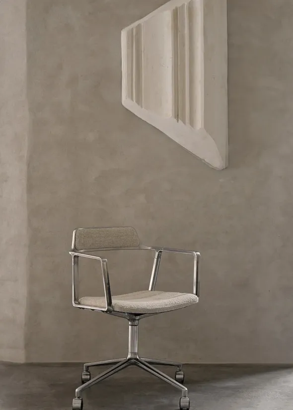 VIPP452 Swivel Chair m/hjul, Wavy tekstil fra Vipp