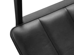 VIPP452 Swivel Chair m/sort stel, sort læder fra Vipp