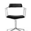 VIPP452 Swivel Chair, sort læder fra Vipp
