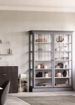 Vitrineskab Classic V2, antracit fra Lindebjerg Design
