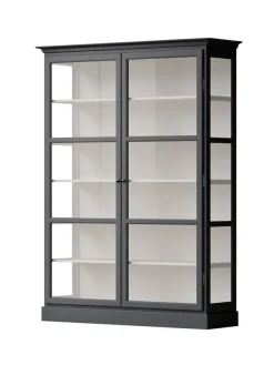 Vitrineskab Classic V2, antracit fra Lindebjerg Design
