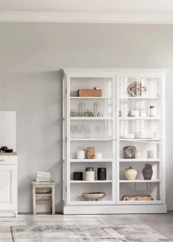 Vitrineskab Classic V2, hvid fra Lindebjerg Design