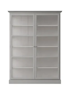 Vitrineskab Classic V2, lys grå fra Lindebjerg Design