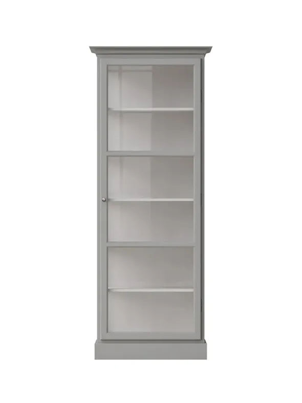 Vitrineskab Classic V1, lys grå fra Lindebjerg Design