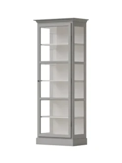 Vitrineskab Classic V1, lys grå fra Lindebjerg Design