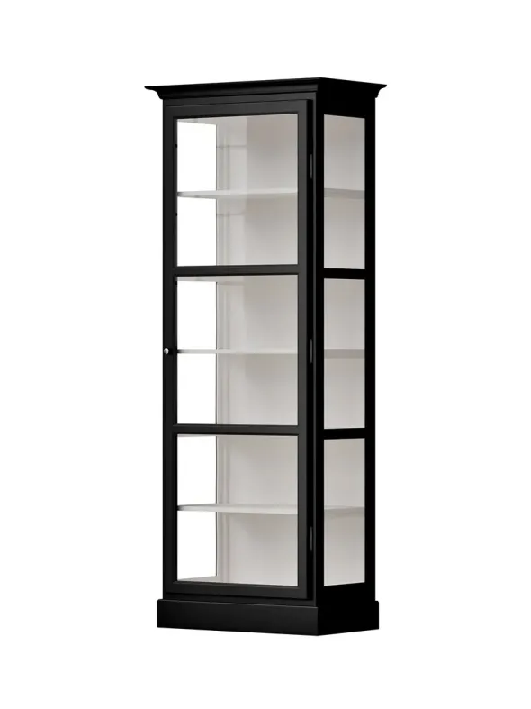 Vitrineskab Classic V1, sort fra Lindebjerg Design