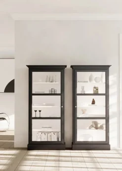 Vitrineskab Classic V3, sort fra Lindebjerg Design