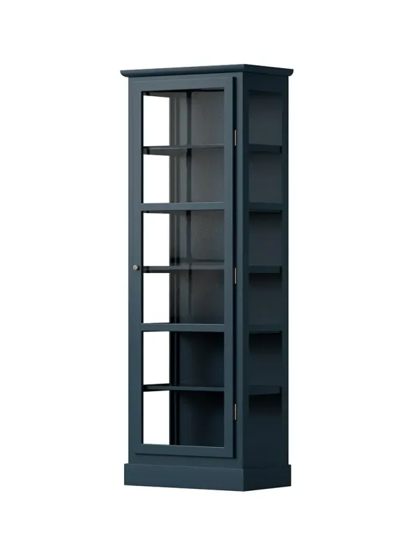 Vitrineskab N1, dark blue fra Lindebjerg Design