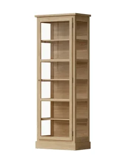 Vitrineskab N1, light oak fra Lindebjerg Design