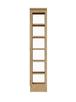 Vitrineskab N1, light oak fra Lindebjerg Design