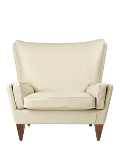 V11 Lounge Chair, smooth leather cream fra GUBI