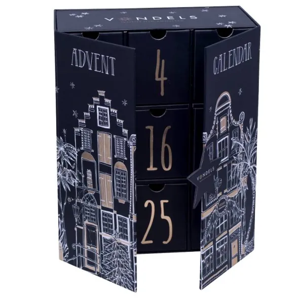 Vondels Adventskalender – Sæt med 9 julekugler