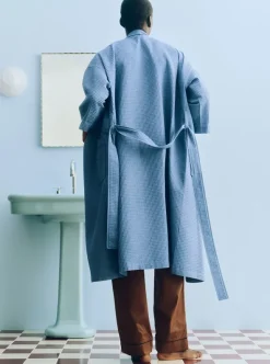 Waffle Badekåbe, dusty blue fra Hay